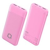 Powerbank Adda Collins PB-001-LP, Fusion , 10000mAh, Micro USB in Type-C vhodi, 2xUSB-A izhodi, 12W, roza | Shoptok.si