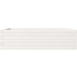  Vrtno cvetlično korito belo 90x60x23 cm trdna borovina | Shoptok.si