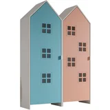 Vipack Svijetlo plava/ružičasta dječja garderoba 115x171,5x37 cm Casami –