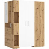 Modern Living Kotna Omara Box, Bela, Barva Hrasta | Shoptok.si