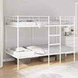 vidaXL Dvoposteljna postelja brez vzmetnice Bela 100x200 cm jeklo | Shoptok.si