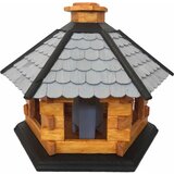  Drvena hranilica za ptice, sa posudom za hranu 40 x 45 x 35 cm | shoptok.hr