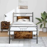 vidaXL Posteljni okvir brez vzmetnice hrast 90x200 cm inženirski les | Shoptok.si