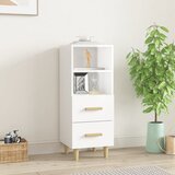  Komoda sjajna bijela 34,5x34x90 cm od konstruiranog drva | shoptok.hr
