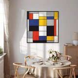  Slika - Piet Mondrian – Composition A 80x80 U crnom drvenom okviru | shoptok.hr