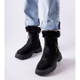 Gemre Black women's snow boots eco-suede Trigoso | ePonuda.com