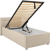 MID.YOU OBLAZINJENA POSTELJA 90 cm x 200 cm , les, kovina, umetna masa, tekstil bež | Shoptok.si