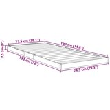  Krevet s daskama Bijelo 70 x 190 cm Konstruirano drvo | shoptok.hr