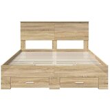 Konstrukcija postelje Sonoma hrast 150 x 200 cm Konstruiran les, (5000103818) | Shoptok.si