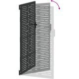 vidaXL Vrtna vrata Crna 105 x 175 cm Čelik s praškastim premazom | shoptok.hr