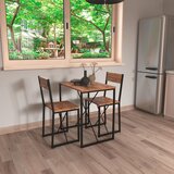 MID.YOU Jedilna Garnitura Insasi M, Barva Hrasta, Črna, 3-Delna | Shoptok.si