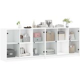  Regal za knjige s vratima bijeli 204x37x75 cm konstruirano drvo | Eponuda.ba