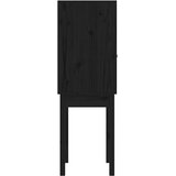  Visoka komoda crna 60 x 40 x 120 cm od masivne borovine | shoptok.hr