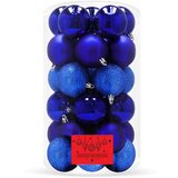  Božićne kuglice 6 cm – set od 30 komada, tamnoplave | shoptok.hr