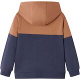  Dječja majica s kapuljačom i pola zatvarača antracit boja konjaka 128 | shoptok.hr