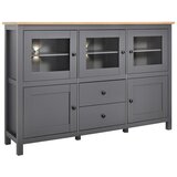Bessagi Home komoda claudio, temno siva, barva hrasta | Shoptok.si