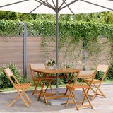  5-dijelni vrtni blagovaonski set bež od tkanine i drva | shoptok.hr