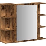  Kupaonski ormarić s ogledalom staro drvo 80x20,5x64 cm | shoptok.hr