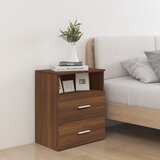 Furnova Nočna omarica 2 kosa rjavi hrast 50x32x60 cm, (21927768) | Shoptok.si