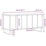 vidaXL Ormarić za ploče boja hrasta 100x38x48 cm od konstruiranog drva | shoptok.hr