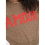 Only Pulover 'ONLNEW AMOUR' zeleno smeđa / krvavo crvena | shoptok.hr