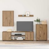 vidaXL 4-delni komplet TV omar artisan hrast Konstruiran les | Shoptok.si