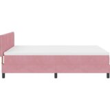 Box Spring Krevet s Madracem Ružičasta 140x200 cm Baršun | shoptok.hr