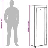 Ormarić za Cipele s Pokrovom od Tkanine 57 x 29 x 162 cm, Crni | shoptok.hr
