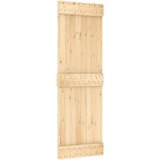 vidaXL Drsna vrata s kompletom vodil 70x210 cm trdna borovina | Shoptok.si