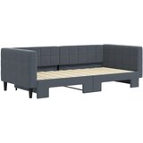  Dnevni krevet s pomoćnim ležajem bez madraca tamno siva 90x190 cm | shoptok.hr