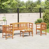  Set za odmaranje u vrtu 4 pcs Čvrsto drvo akacije | shoptok.hr