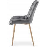  BERA stolica - tamnosivi baršun / noge od hrasta x 2 | shoptok.hr