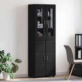  Kuhinjski ormarić s policom Crna 60 x 35 x 182 cm Konstruirano drvo | shoptok.hr