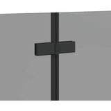  Sklopiva tuš kabina Crna 130 x 138 cm ESG staklo i aluminij | shoptok.hr