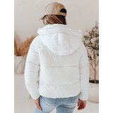 DStreet Kurtka zimowa damska SNOWLIKE pikowana z kapturem biała | Shoptok.si