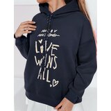 DStreet Bluza damska oversize z kapturem LOVEWILL granatowa | Shoptok.si
