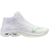 Mizuno patike Wave Lightning Pro Mid za žene, bele sa zelenim Cene