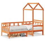 vidaXL Dnevni krevet s krovom voštano smeđi 90x200 cm masivna borovina | shoptok.hr
