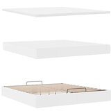  Otomanski okvir kreveta s madraca bijela 160x200cm umjetna koža | shoptok.hr