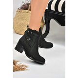 Fox Shoes Women's Black Thick Heeled Boots Cene