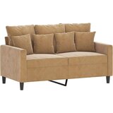  2-dijelni set sofa s jastucima smeđi baršunasti | shoptok.hr