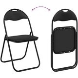  Zložljiva stolica 8 pcs Črna 48 x 43,5 x 81 cm Umjetno usnje, (5000296740) | Shoptok.si