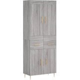  Visoka komoda siva sonome 69,5x34x180 cm od konstruiranog drva Slike
