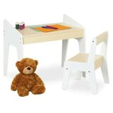 Kinder_Home drveni dečiji sto i stolica za učenje beli ( TF-5755 ) cene