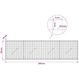  Gabion s žicom debljine 5 mm i mrežom 5x5 cm 200x10x50 cm - 10 cm 50 cm 200 cm | shoptok.hr