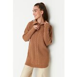 Trendyol Camel Thessaloniki Knitted Knitwear Sweater Cene