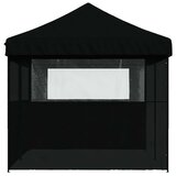 Šator za svadbe - šator za zabave Crna 292 x 580 x 315 cm Oxford tkanina - Crna s dvije bočne zidove Da | shoptok.hr