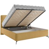CARRYHOME OBLAZINJENA POSTELJA 160 cm x 200 cm , tekstil gorčično rumena | Shoptok.si
