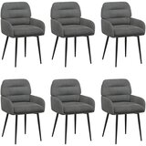vidaXL Trpezarijske stolice 6 kom. Baršun Tamnosiva 59 x 59 5 x 90 cm - Tamnosiva 6 | shoptok.hr