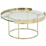 Schafer Schäfer okrugli stakleni stolić zlatni 25 cm Emi | shoptok.hr